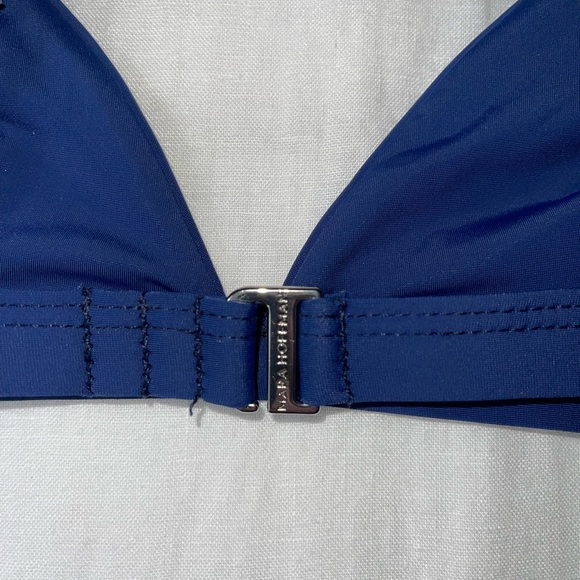 Mara Hoffman Triangle Bathing Suit Top - Navy - Picture 3 of 4